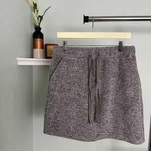 Loft Women’s Clothing Knit Brushed Jogger Skirt, Gray